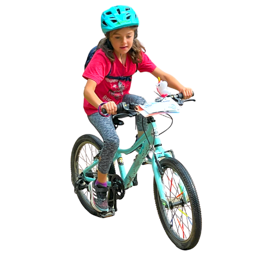 Girl riding mountain bike
